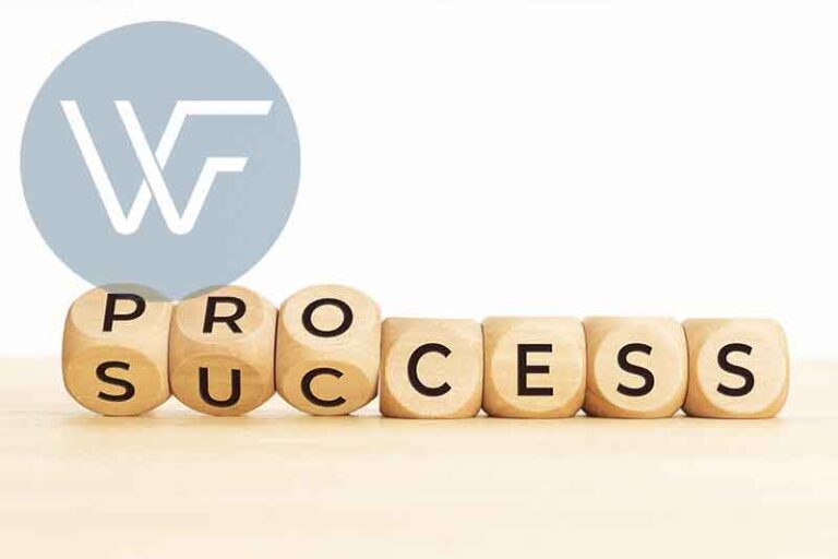 Wooden blocks arranged to spell the words 'Pro Success' on a plain background.