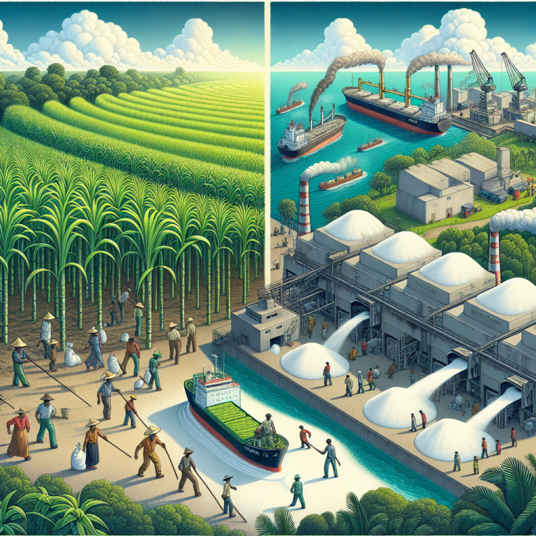 The Journey of ICUMSA 45 Sugar: From Cane Fields to Export Ports