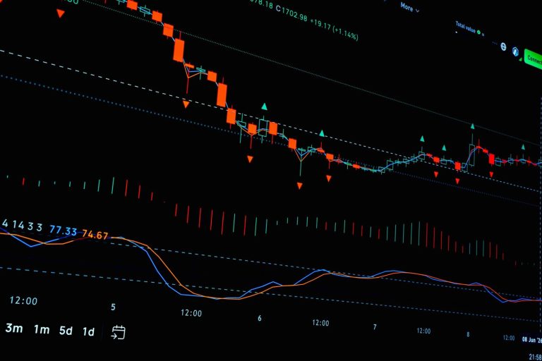 Detailed financial stock market graph showing trends in trading. Perfect for illustrating economic analysis.